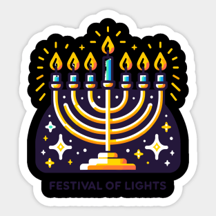 Hanukkah festival of lights Sticker